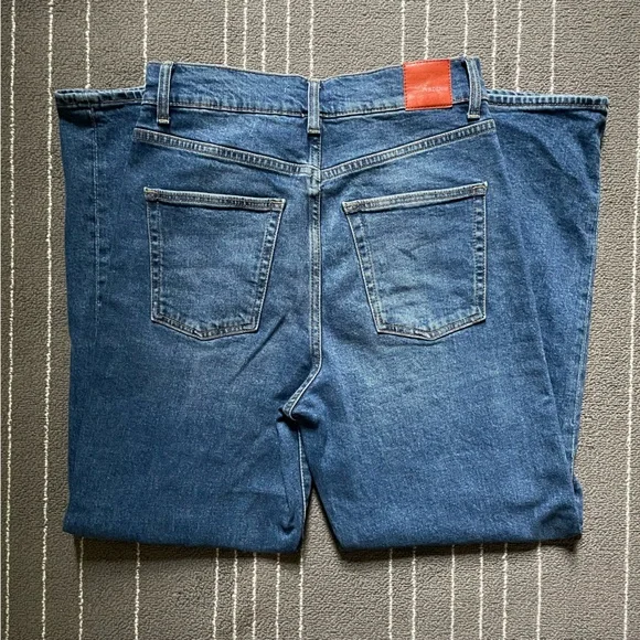 ZARA HIGH RISE VINTAGE SLIM JEANS Mid-Blue - Picture 10 of 11